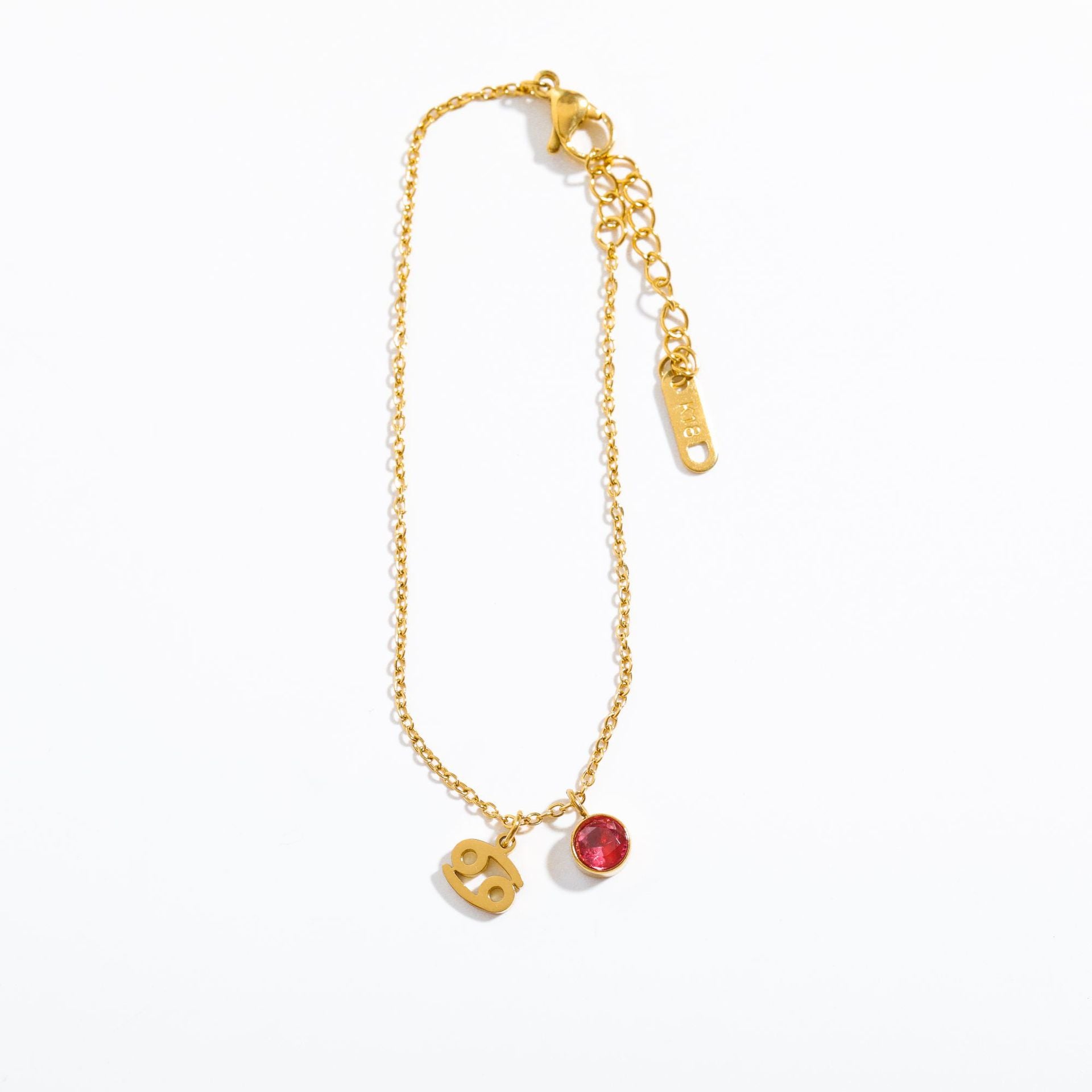 Stainless Steel Women's Birthstone Constellation Bracelet